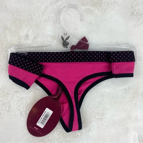 NWT Vintage Playboy Pink 'Peace PlayBoy' Panties - Picture 3 of 3